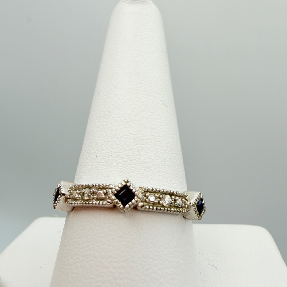 Vintage Blue And White Stone Ring